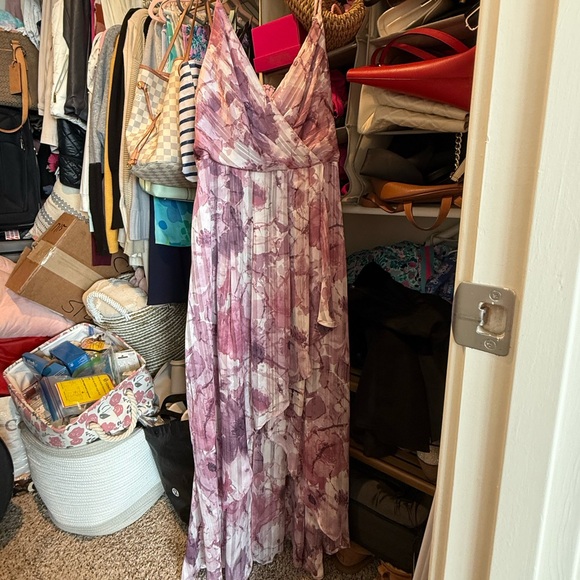 BNWT Lulus Enchanting Dream Multi-print High/Low Maxi dress L - Picture 16 of 16